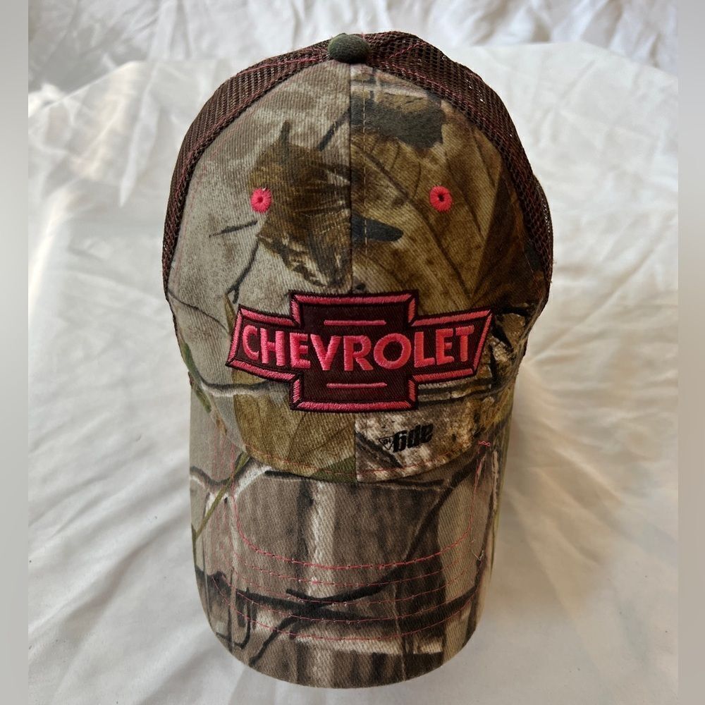 Camo and Pink Chevrolet Hat